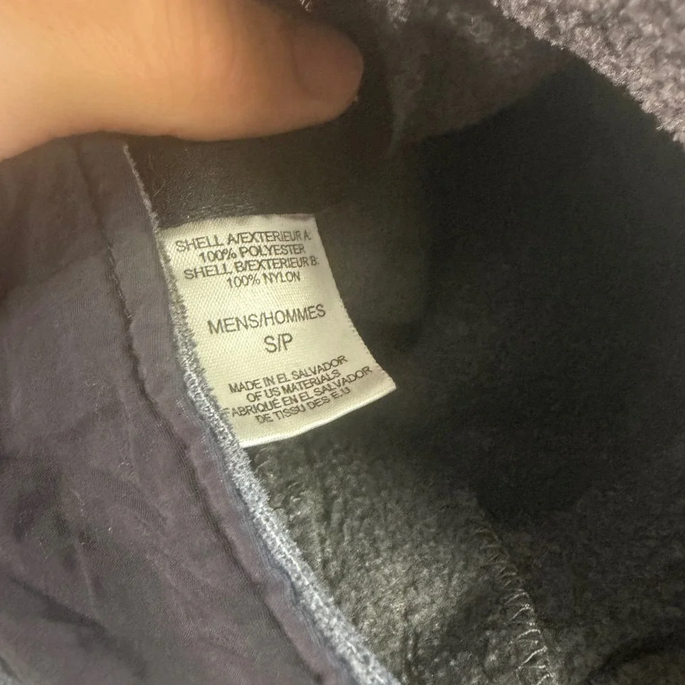 The North Face Denali Fleece Jacket Mens Small Gray Black Full Zip Mock Neck